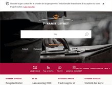 Tablet Screenshot of finanstilsynet.dk
